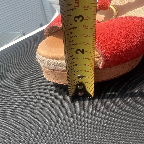 Coach Valeann Womens Tulip Platform Suede Sandal - Burnt Orange size 9 - Picture 10 of 10